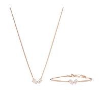 Swarovski, ,Accessories ,Donna ,Rosa ,ONE SIZE Set di gioielli da donna - Collana e Bracciale in Bianco con Placcatura in Oro Rosa Mesmera 5684779