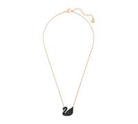 Swarovski Pendente Swarovski Iconic Swan, nero, Placcato oro rosa