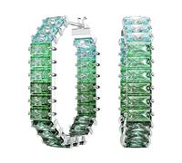 Swarovski, ,Accessories ,Donna ,Verde ,ONE SIZE Matrix Baguette Hoop