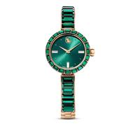 Swarovski Orologio Matrix Bangle, Swiss Made, bracciale Crystal, verde, finitura color oro champagne