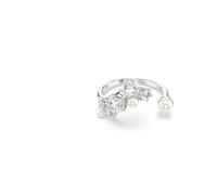 Swarovski Anello aperto Constella, Crystal Pearl, Taglie rotonde, Bianco, Bagno al rodio, Crystal, Zirconia cubica, cristallo, Zirconia cubica