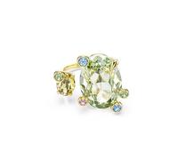 Swarovski Anello aperto Gema, Taglio misto, Multicolore, Placcato color oro, 60