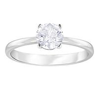 Swarovski Anello Attract, bianco, Placcatura rodio