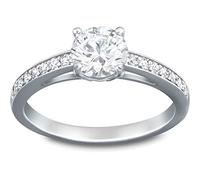 Swarovski - 5032922, Anello con vetro Donna, bianco, 18