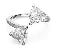 Swarovski Anello Attract Soul, Cuore, Bianco, Placcato rodio