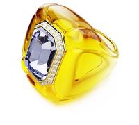 Swarovski Anello cocktail Dulcis, Taglio Cushion, Pavé, Giallo (55, 55)