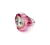 Swarovski Anello cocktail Dulcis, Taglio Heart, Pavé, Cuore, Rosa