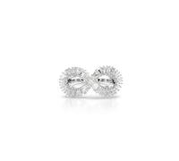 Swarovski Anello cocktail Hyperbola, Infinito, Bianco, Placcato rodio