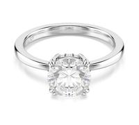 Swarovski Anello cocktail Stilla, Taglio Round, Bianco, Placcato color argento
