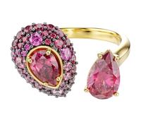 Swarovski Anello cocktail Sublima, Taglio Pear, Rosso, Finitura oro 18K (taglia 60)