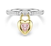 Swarovski Anello con motivo Idyllia, Taglio misto, Cuore, Mix di finiture