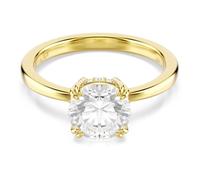 Swarovski Anello cocktail Stilla Attract, Taglio Round, Bianco, Placcato color oro