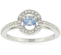 Swarovski Anello da donna con finitura rodiata, con cristalli trasparenti, EU 60 / US 9, Cristallo, Non applicabile.