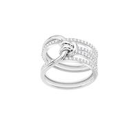 Swarovski Anello da Donna Lifelong Wide, Bianco, Placcato Rodio