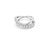Swarovski Anello Hyperbola Taglio misto Bianco Placcato color argento Donna 50