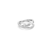 Swarovski Anello Hyperbola, Taglio misto, Bianco, Placcato rodio