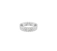 Swarovski Anello Matrix, Taglio baguette, Bianco, Placcato rodio