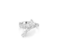 Swarovski Anello Matrix – Taglio misto, Bianco, Placcato rodio