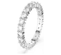 Swarovski Anello Matrix Vittore, taglio Rotondo, bianco, placcato rodio