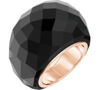 Swarovski Anello Nero Finitura in tono oro rosa Taglia 55