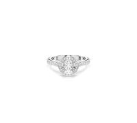 Swarovski Anello Una Angelic, taglio rotondo, bianco, placcato rodio