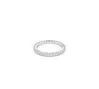 Swarovski Anello Matrix Vittore, Taglio tondo, Bianco, Finitura argentata