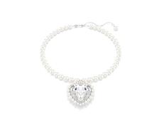 Swarovski Collana Ariana Grande x, Crystal Pearl, taglio Heart, Cuore, Bianca, Placcato rodio, Taglia unica