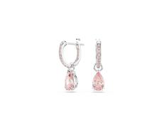 Swarovski Orecchini pendenti Attract, Taglio Pear, Rosa, Placcato rodio