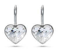 Swarovski Bella 5687414 - Orecchini pendenti da donna, a forma di cuore, placcati al rodio, colore: Bianco, Misura unica, Placcato al rodio, cristallo