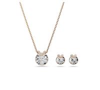Swarovski Set Bella V, Taglio Round, Bianco, Placcato color oro rosa
