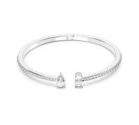 Swarovski Bracciale rigido Attract, bianco, placcato rodio
