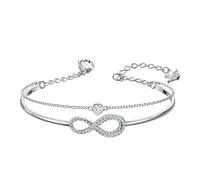 Swarovski Hyperbola Collezione Braccialetto, Placcato in rodio, zirconia/bianco