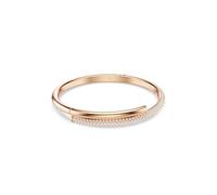 Swarovski Dextera - Bracciale da donna placcato in oro rosa, con chiusura magnetica, lunghezza 18,6 cm, colore: bianco, Large, Cristallo, Nessuna pietra preziosa