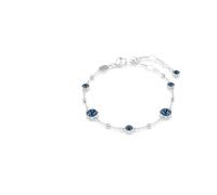 Swarovski Bracciale Imber, Taglio rotondo, azzurro, Placcatura rodio