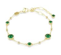 Swarovski Bracciale Imber, taglio rotondo, verde, placcato oro