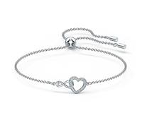 Swarovski Bracciale Infinity Heart 5524421, bianco, rodiato