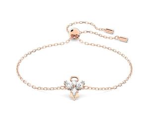 Swarovski Bracciale Magico con Angelo Bianco Placcato Oro Rosa, Taglia Unica, Cristallo