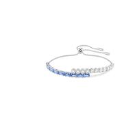 Swarovski Bracciale Matrix, Tagli misti, Blu, Placcatura rodio