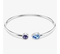 Swarovski Bracciale rigido Chroma, Tagli misti, Multicolore, Placcatura rodio