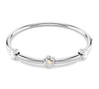 Swarovski Bracciale rigido Chroma, Taglio misto, Stella, Bianco, Placcato rodio (taglia M)