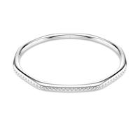 Swarovski Bracciale rigido Dextera, Forma ottagonale, Taglio Round, Bianco, Placcato rodio