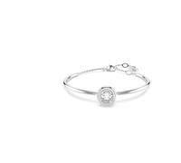 Swarovski Bracciale rigido Dextera, Taglio rotondo, bianco, Placcatura rodio