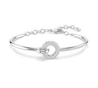 Swarovski Bracciale rigido Dextera, Taglio Round, Bianco, Placcato rodio