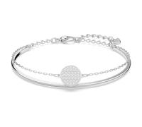Swarovski Bracciale rigido Ginger, bianco, Placcatura rodio