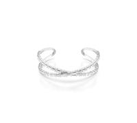 Swarovski Bracciale rigido Hyperbola, Infinito, Bianco, Placcato rodio