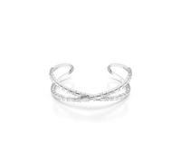 Swarovski Bracciale rigido Hyperbola, Infinito, Bianco, Placcato rodio