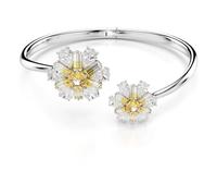 Swarovski Bracciale rigido Idyllia, Fiore, Giallo, Placcato rodio