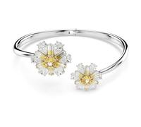 Swarovski Bracciale rigido Idyllia, Fiore, Giallo, Placcato rodio