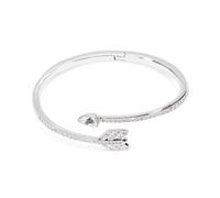 Swarovski Bracciale rigido Idyllia, Taglio misto, Freccia, Bianco, Placcato rodio