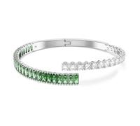 Swarovski Bracciale rigido Matrix, Taglie miste, Verde, Bagno rodio